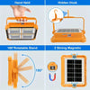 Solar Powered LED Work Light with Hanging Hook for Outdoor Use
