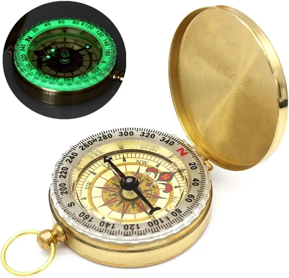 Vintage Brass Compass for Outdoor Navigation
