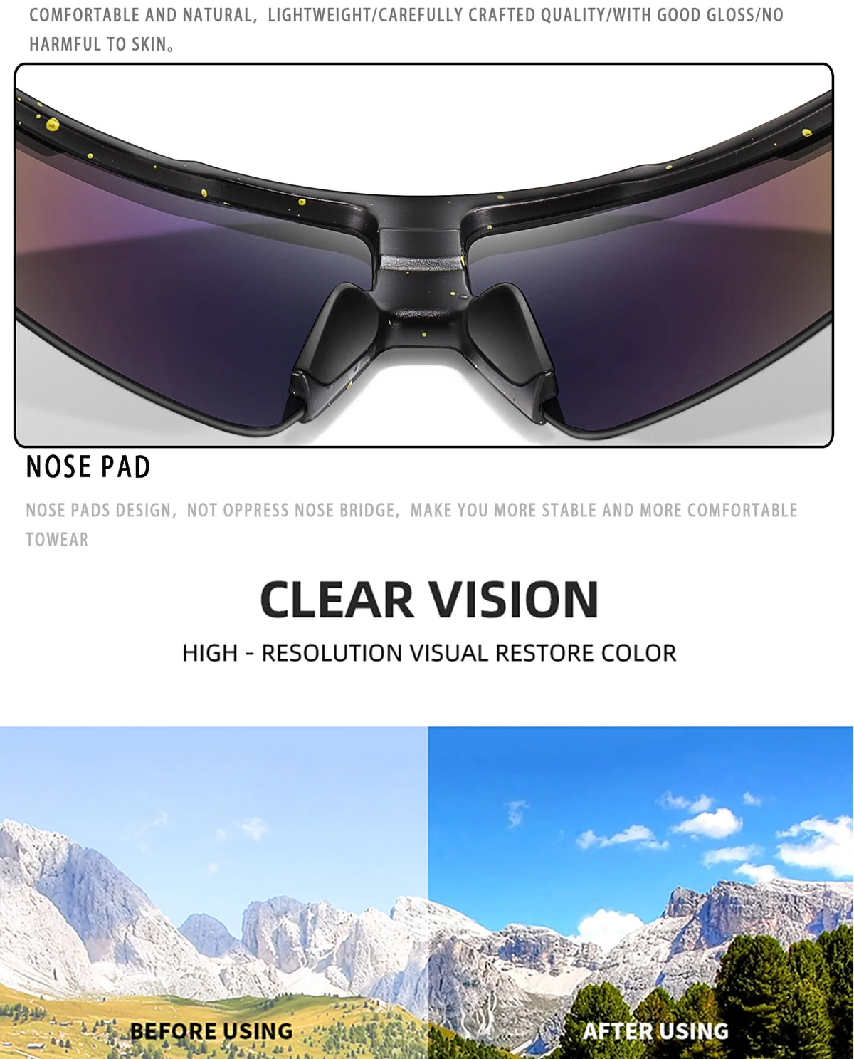 UV400 Polarized Sports Sunglasses (3-Pack)