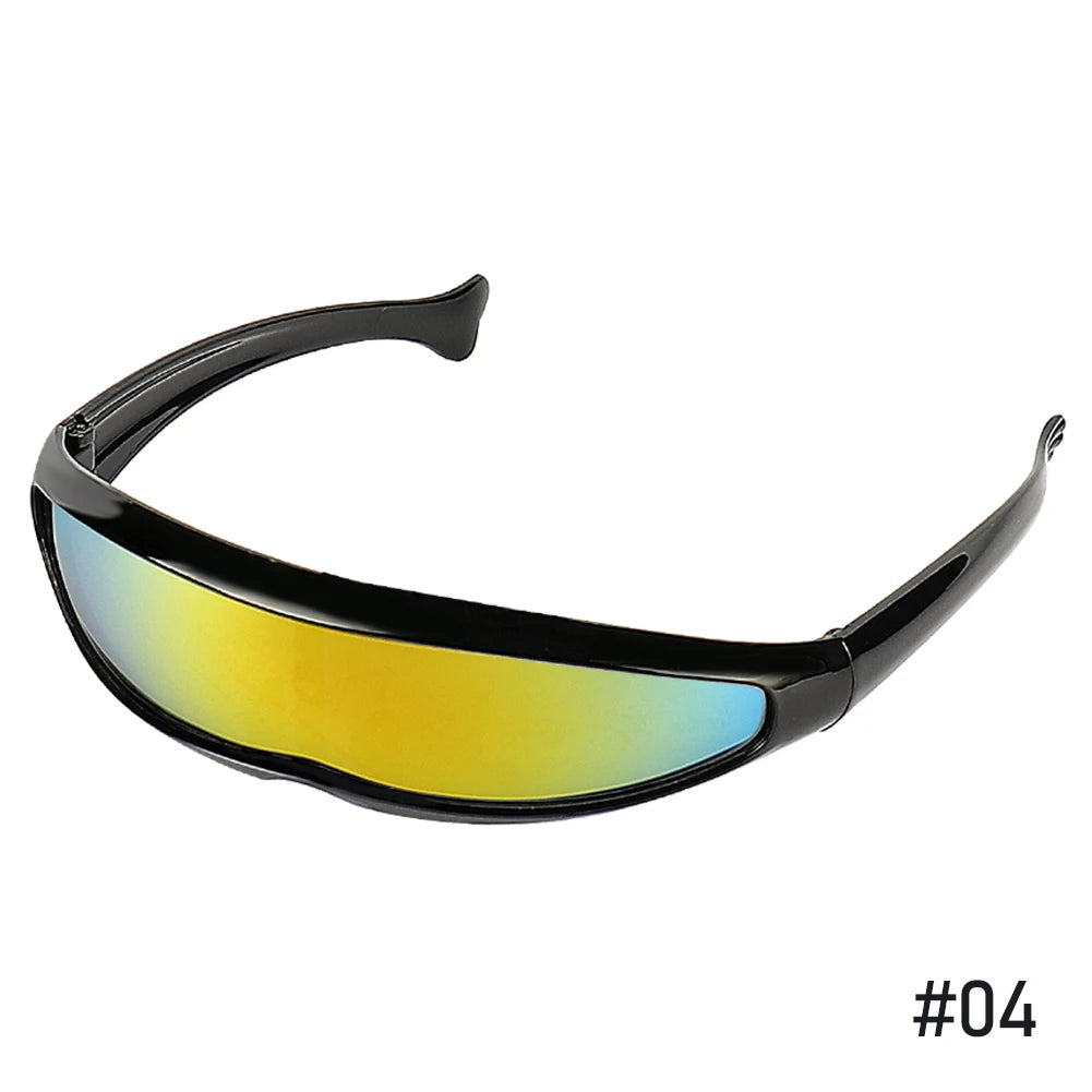 Futuristic Cyclops Visor Sunglasses with UV400 Protection