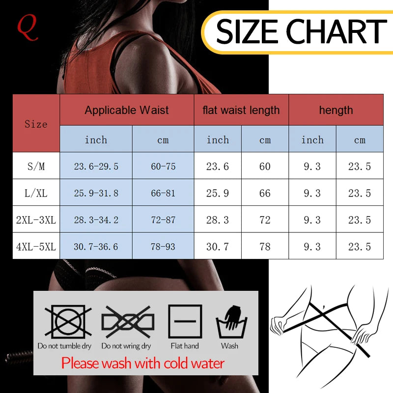 Größenübersicht und Pflegeanleitung für einen Taillenschmäler-Corset.