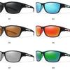 A collection of nine polarized cycling sunglasses in various colors and styles.