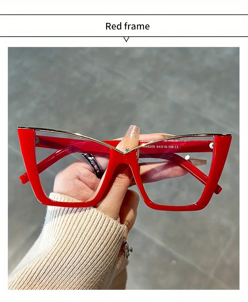 Vintage Cat Eye Glasses with Blue Light Filtering Lenses