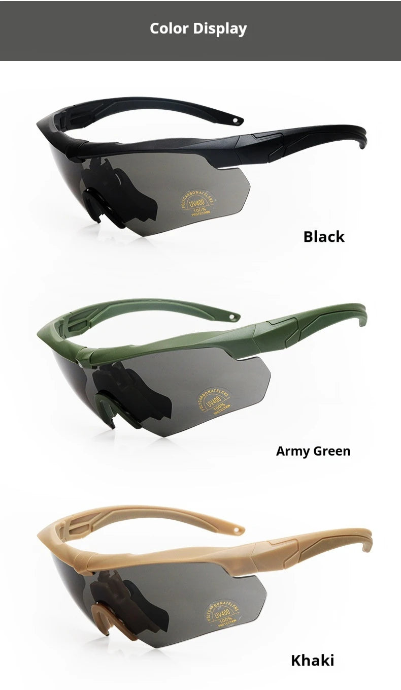 Tactical Sports Glasses with Swappable Lenses