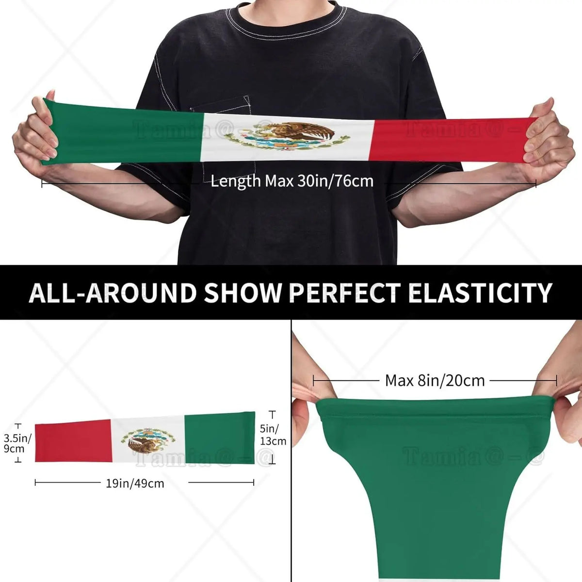 شخص يمسك بكم ضاغط على شكل علم أخضر وأحمر يوضح المرونة.