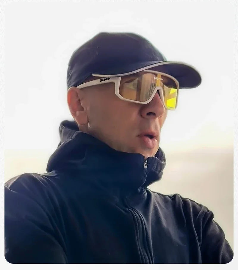 Oversized UV400 Sports Sunglasses for Men