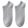 A pair of light gray breathable men's sports ankle socks shown from the side.