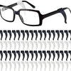 Clear black silicone eyeglass ear hooks for anti-slip grip