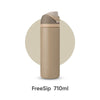 A beige FreeSip 710ml insulated stainless steel tumbler with a light tan straw lid.