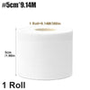A roll of white athletic support tape, measuring 5cm or 1.96in wide.