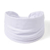 White boho wide headband hair wrap for women