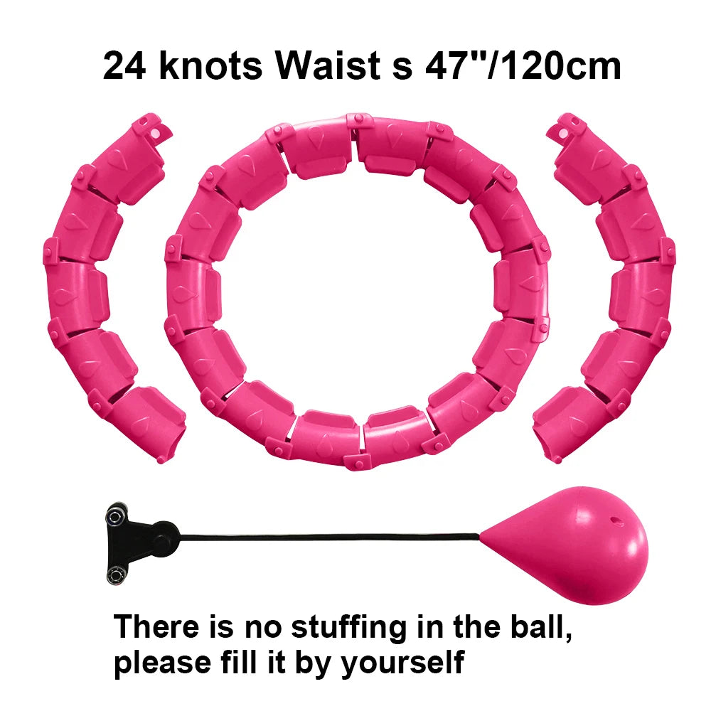 Adjustable Weighted Exercise Hoop for Core and Waist Toning