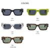 A collection of men's Rivet Anti-Light sunglasses in various colors including black, green, silver, coffee, and leopard green
