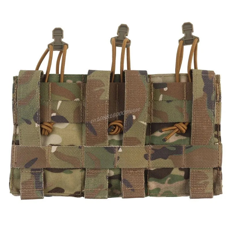 Olive drab tactical magazine pouch designed for plate carriers.