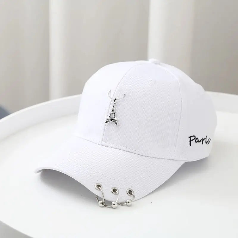 Classic Cotton Cap with Metal Ring Detail