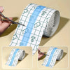 Roll of transparent self-adhesive finger protection tape with a grid pattern being held by tweezers.