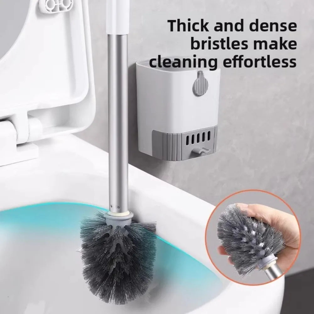 Wall-Mounted Toilet Brush Set with Holder