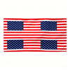 Un drapeau rectangulaire présentant le design des États-Unis, avec des rayures rouges et blanches et des étoiles bleues.