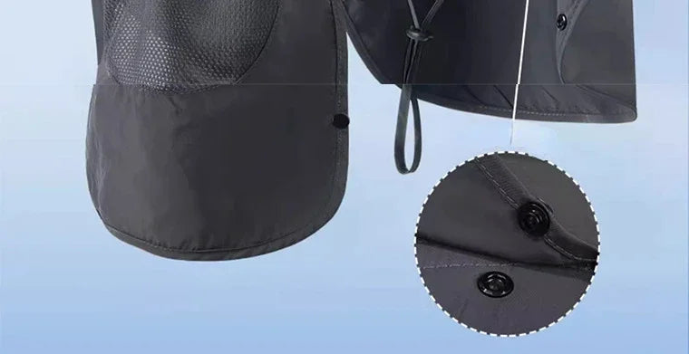 UPF 50+ Wide Brim Sun Hat with Detachable Face Mask
