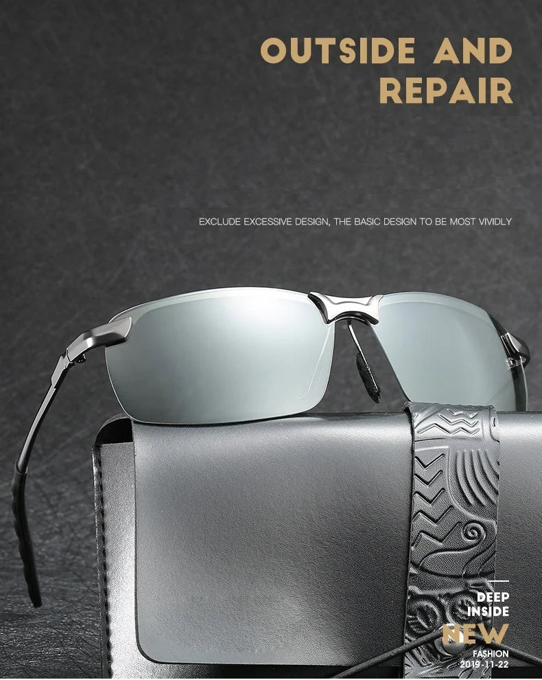 Photochromic Polarized Sunglasses with Alloy Frame
