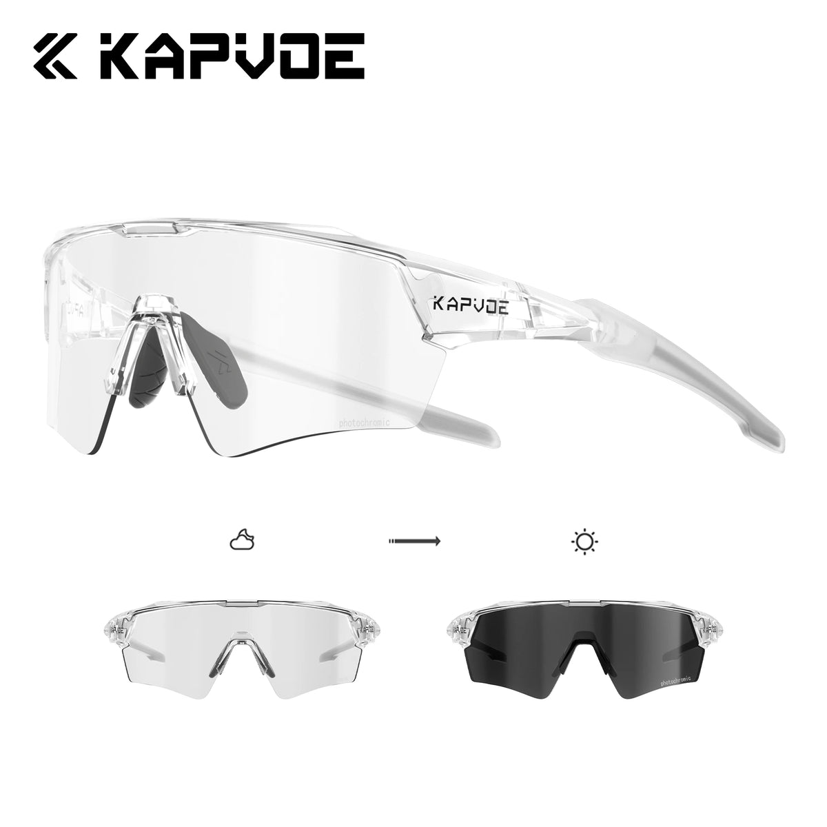 Photochromic Cycling Sunglasses with UV400 Protection