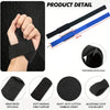 Black adjustable wrist straps with reinforced stitching and soft padding for grip support
