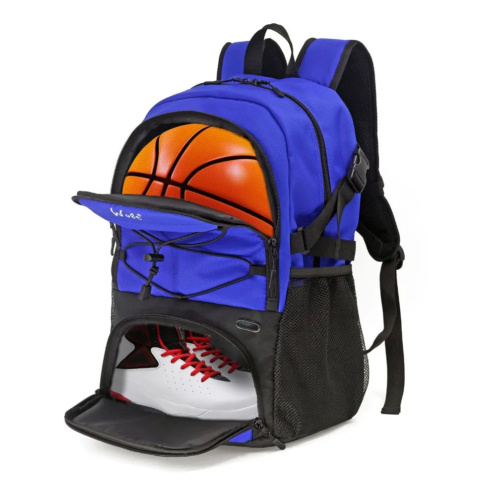 Multi-Sport Backpack with Separate Shoe & Ball Compartments