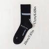 Black performance athletic running sock with a light gray stripe detail shown vertically.