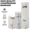 Rolls of high-quality compression bandage made of polyester with elastic fasteners