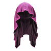 A purple cooling sports headscarf with a hood and open front, shown against a white background.