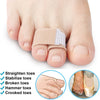 Orthopedic toe wraps used to straighten, stabilize, and treat hammer or crooked toes on a foot.