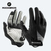 A pair of black and gray windproof cycling gloves for motorcycling and biking