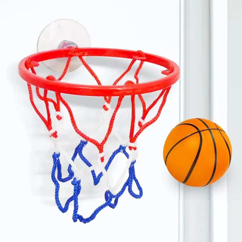 Mini Basketball Hoop Set with Suction Cup Mount for Kids