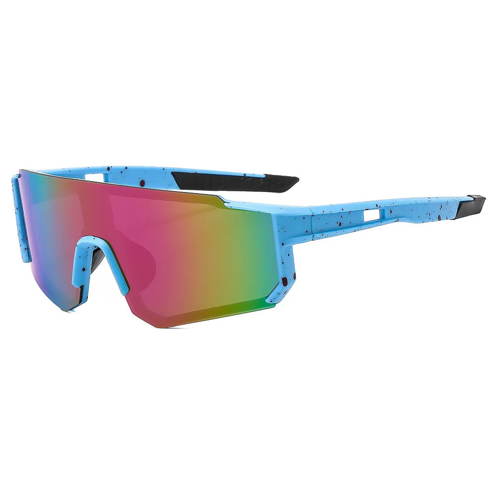 UV400 Cycling Sunglasses with Blue Mirror Lens