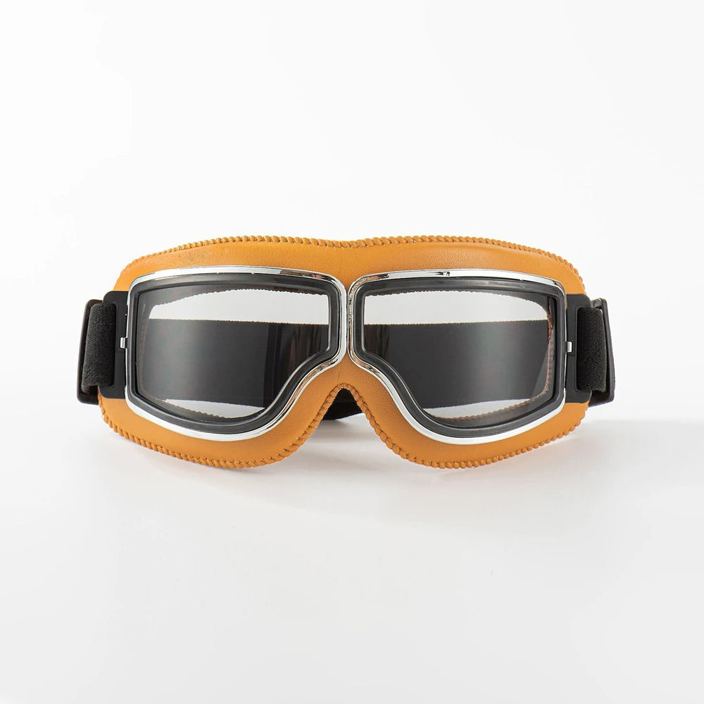 Vintage Leather Motorcycle Goggles