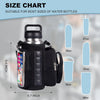 A black magnetic accessory holder designed to fit various sizes of water bottles and small items.