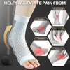 White compression socks shown on a leg, illustrating relief for plantar fasciitis, arch pain, Achilles tendonitis, foot injur