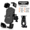 Support portable noir pour téléphones mobiles, adapté aux téléphones de 4,5 à 7,2 pouces.