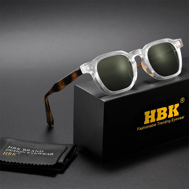 Retro Classic Square Frame Sunglasses with UV400 Protection