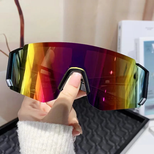 UV400 Cycling Sunglasses with Blue Mirror Lens