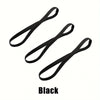 A black multifunctional sweat-absorbing sports hair tie shown in a laid-out form.