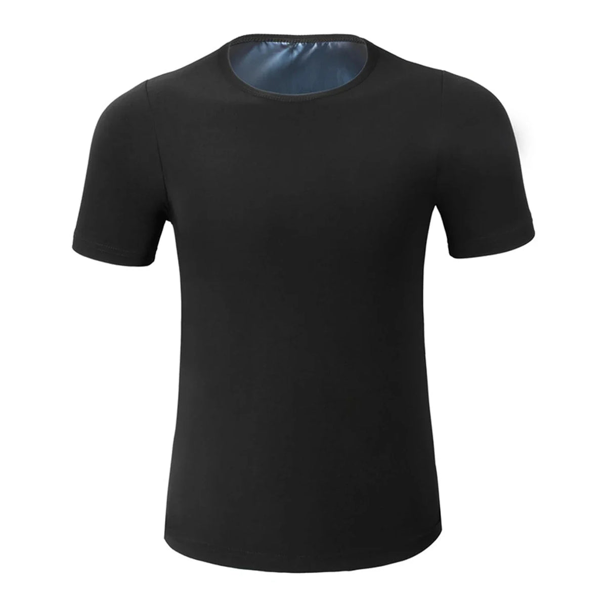 Haut de combinaison de sauna noire pour hommes avec col bleu