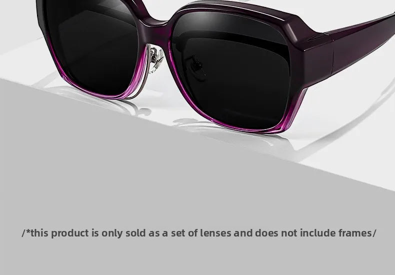 Vintage Oversized UV400 Sunglasses with Fit-Over Design