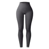 Legging de yoga en tricot uni gris foncé pour la fitness.