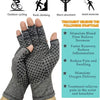 Graue Kompressionstherapie-Handgelenk-Stützhandschuhe mit verschiedenen Übungs-Symbolen