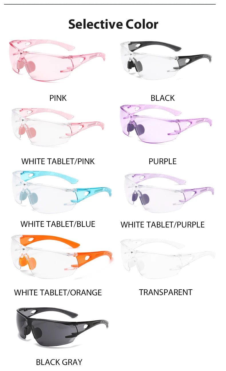 Rimless PC Safety Glasses with Blue Light & Pollen Protection