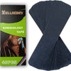 A pack of 40 pieces of dark blue kinesiology tape for pain relief.