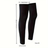 Black compression leg sleeves for UV protection, shown vertically.