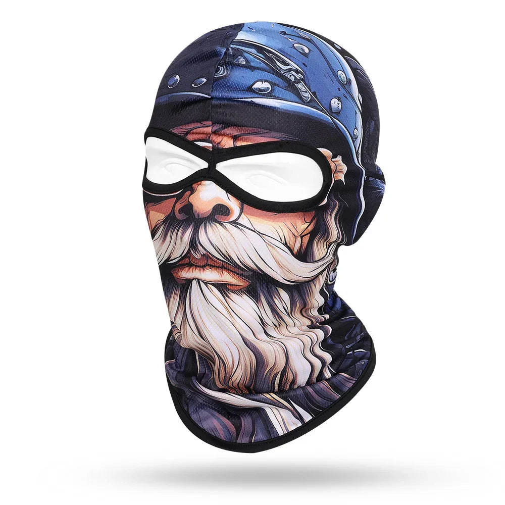 Skull Print Full Face Balaclava for Motorcycle & Outdoor Sports