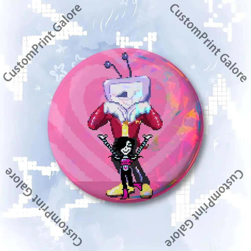Spamton-Inspired Round Enamel Pin Badge Set
